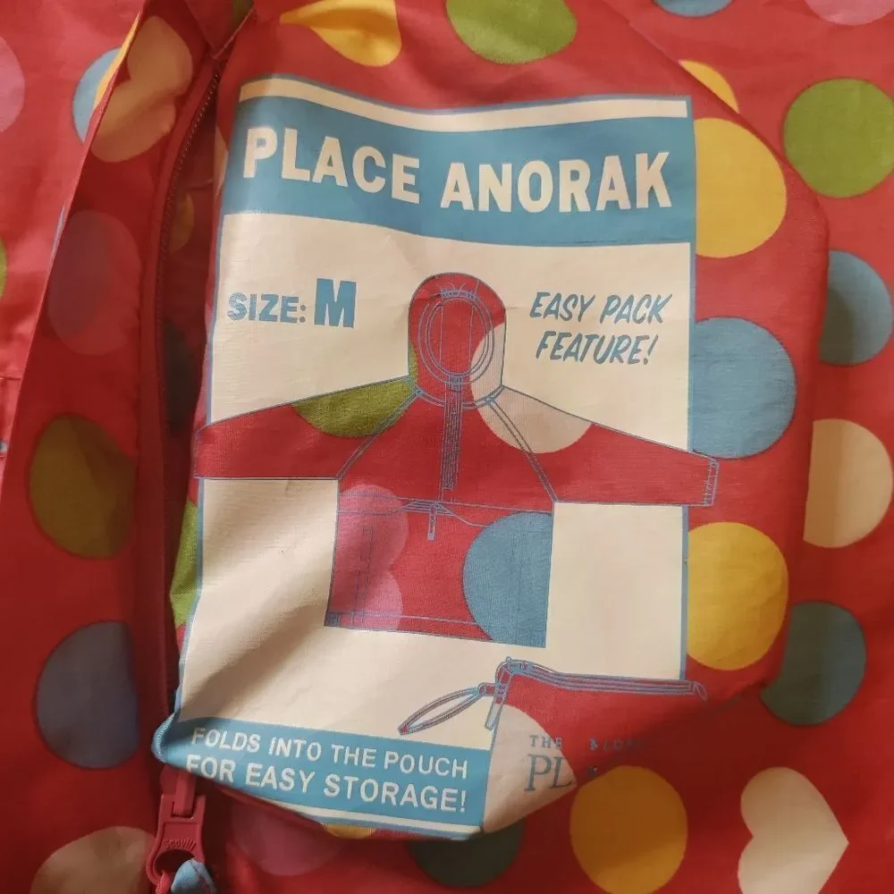 Children's Place Jacket Anarok size 7 to 8 pink windbreaker Vintage packable Y2K
